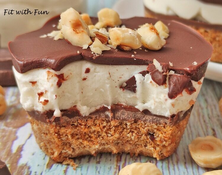 Mini cheesecake cornetto cuore di panna senza zucchero