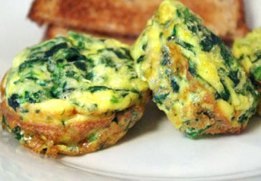 Mini frittatine agli spinaci
