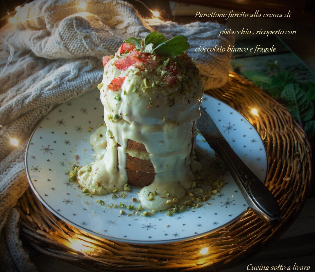 Mini  panettone farcito alla crema di pistacchio e mascarpone