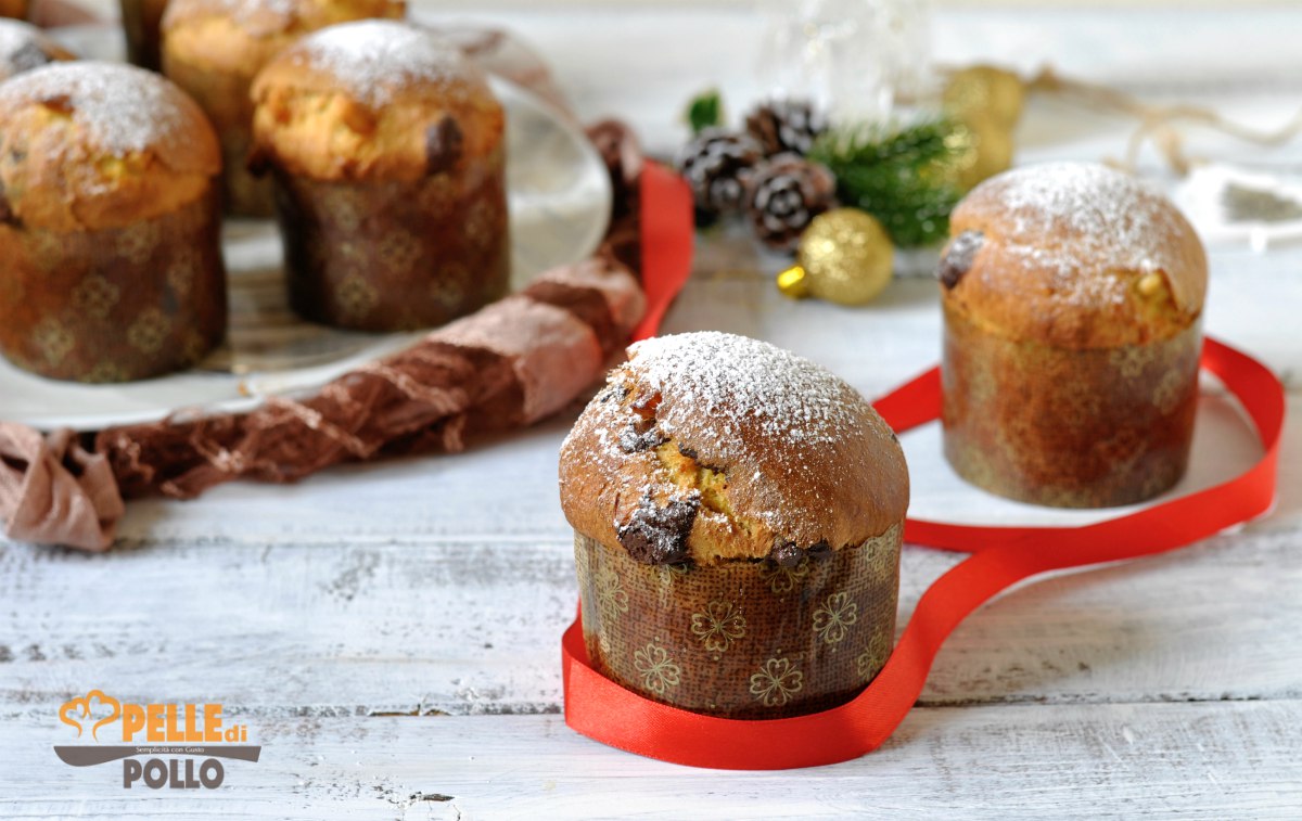 Mini panettoni al cioccolato e arancia