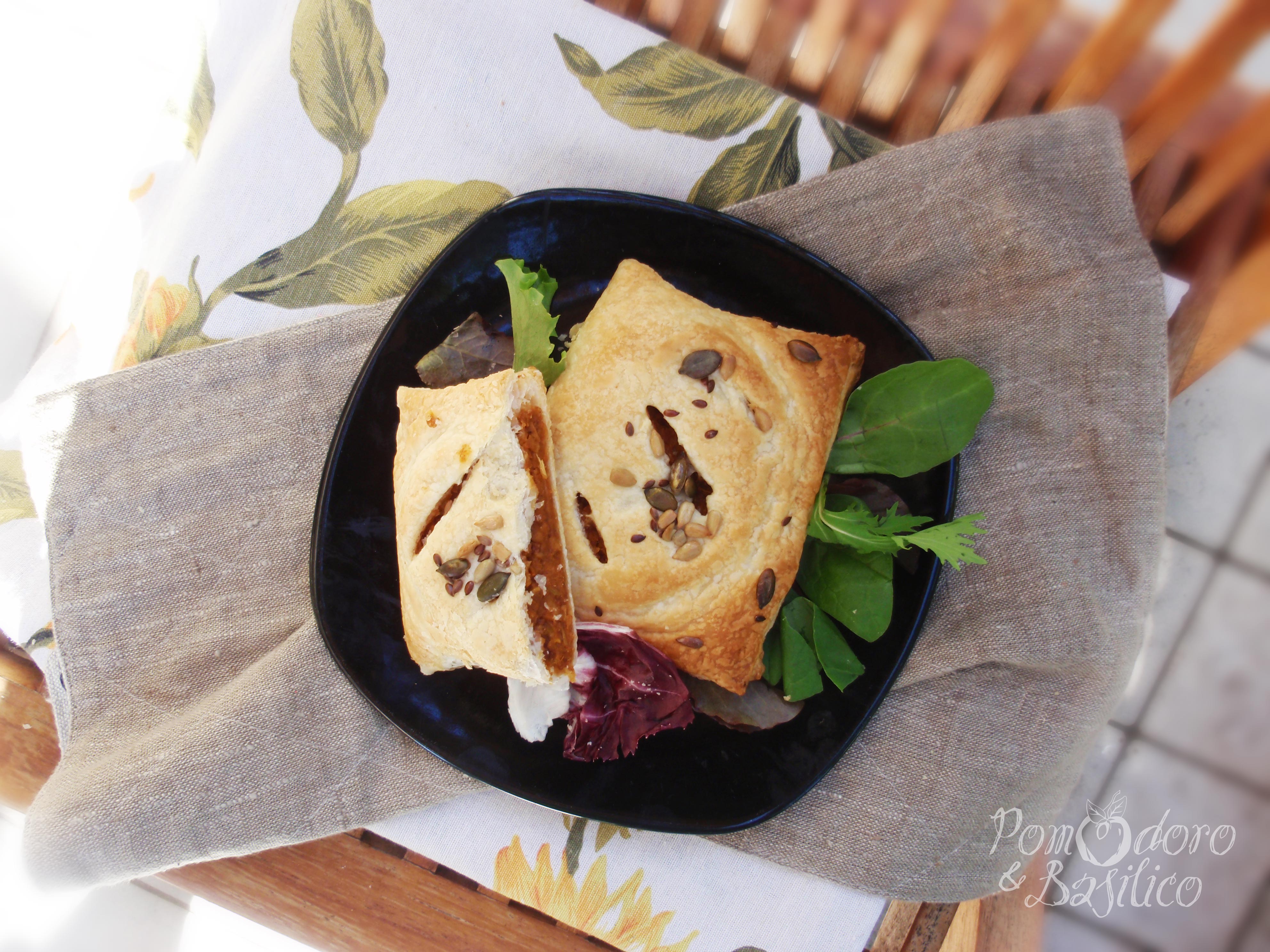 Mini pies di verdure e legumi