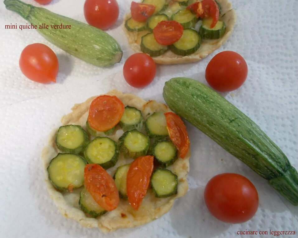 Mini quiche alle verdure