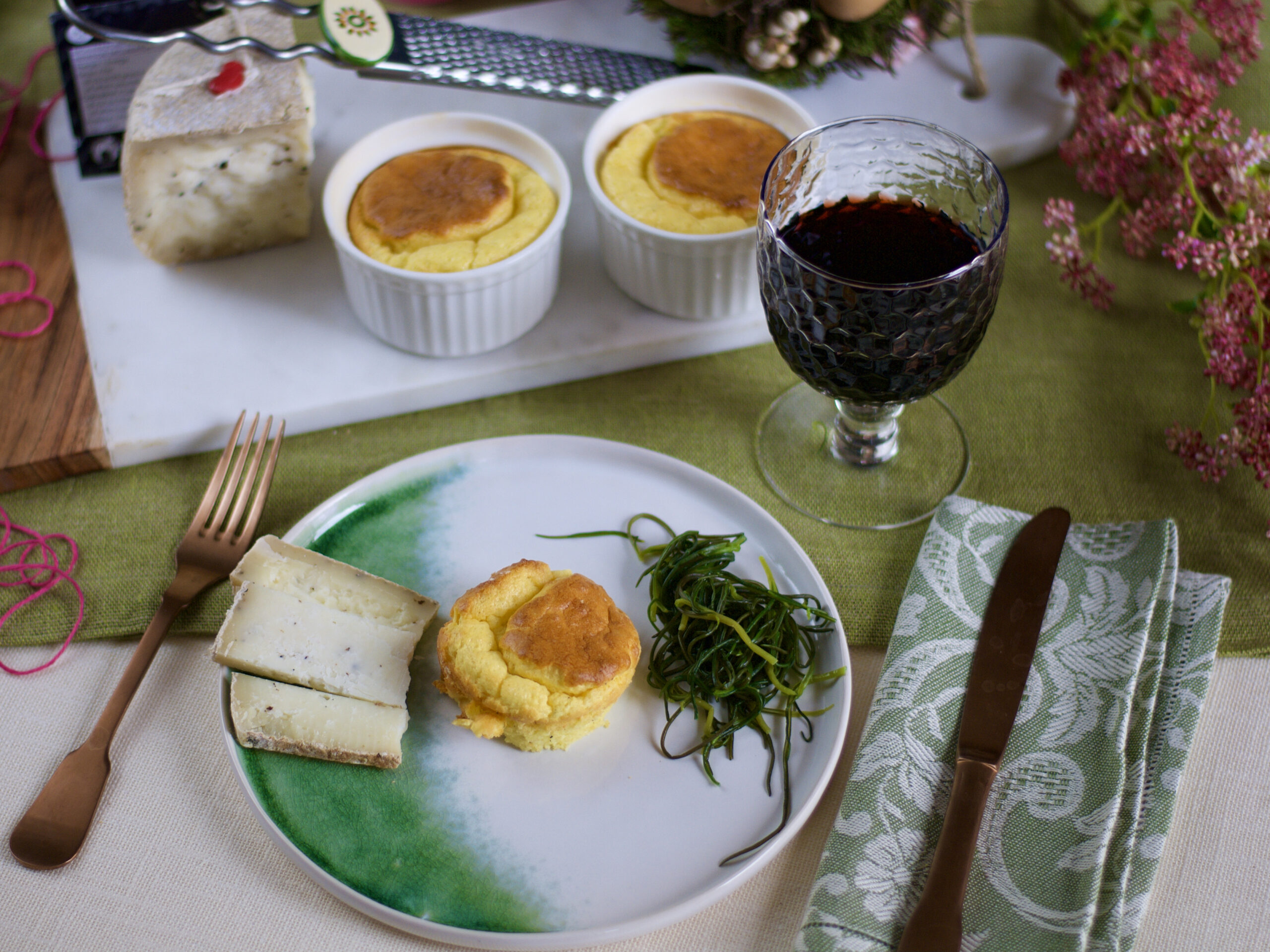 Mini soufflé al pecorino al tartufo