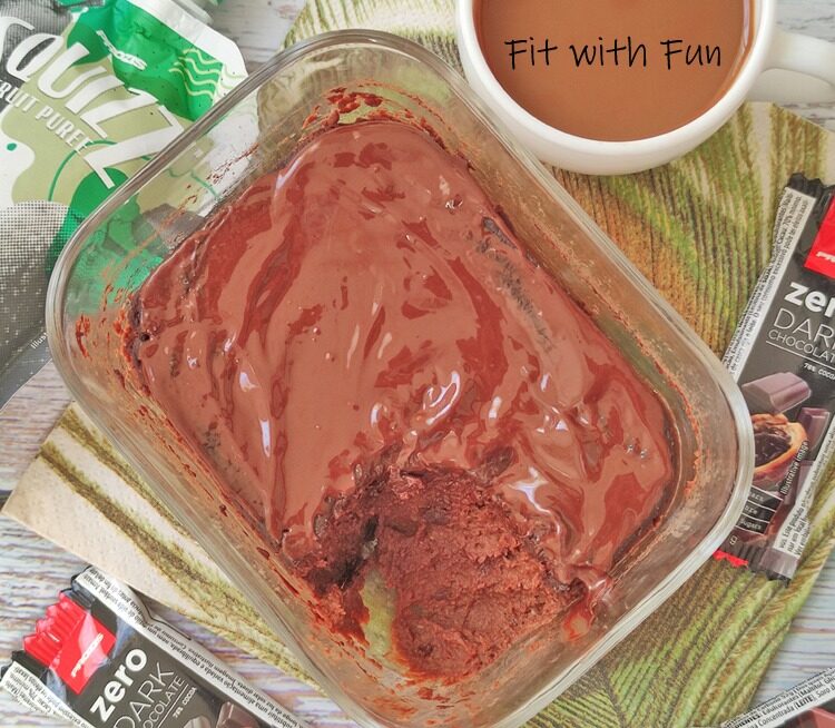 Mini torta fondente al microonde zucca e cacao vegan proteica
