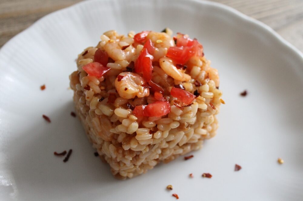Mix estivo pomodori e gamberetti