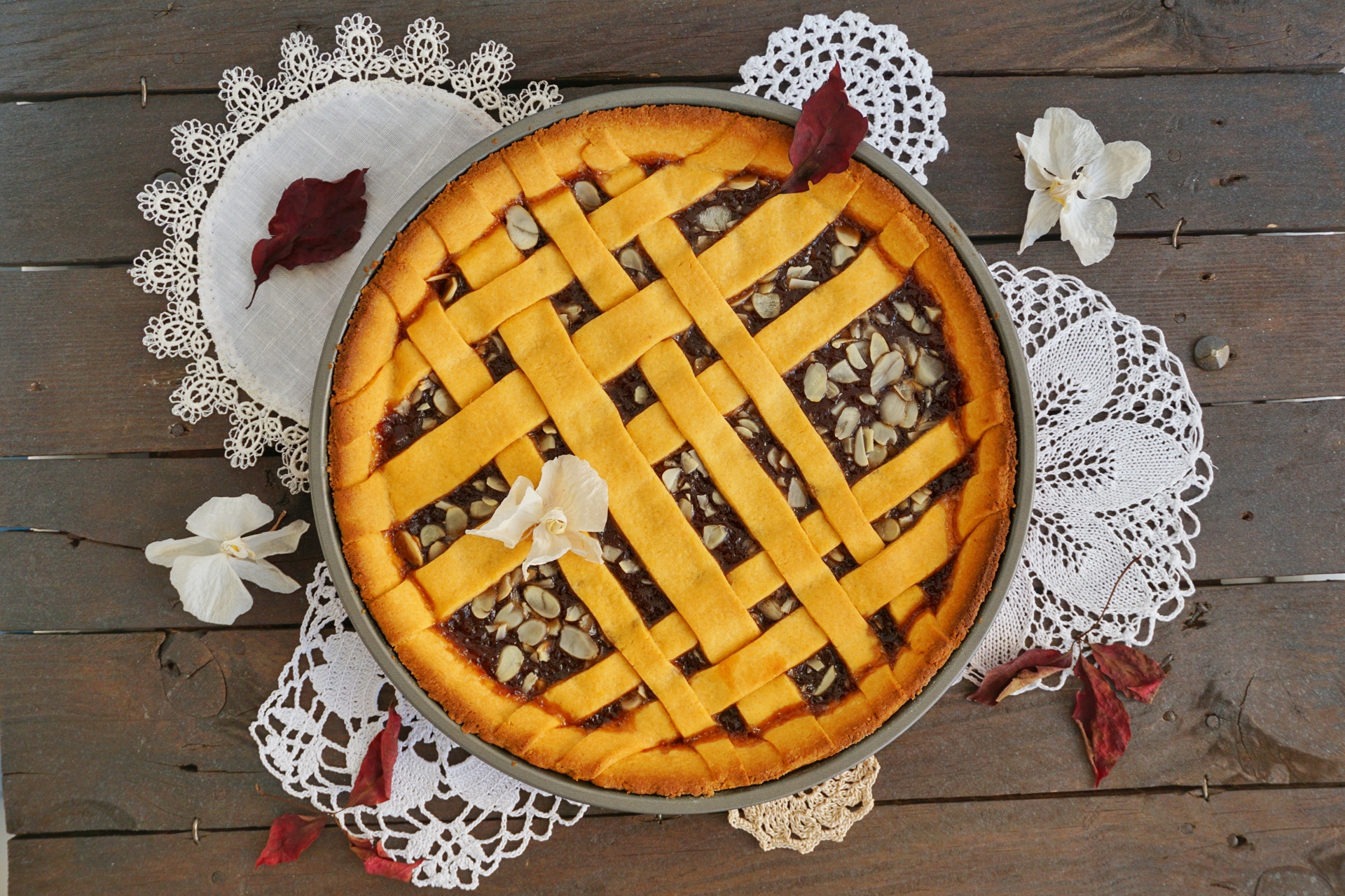 Molino filippini: crostata con farina di lenticchie rosse