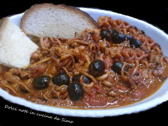 Moscardini con le olive