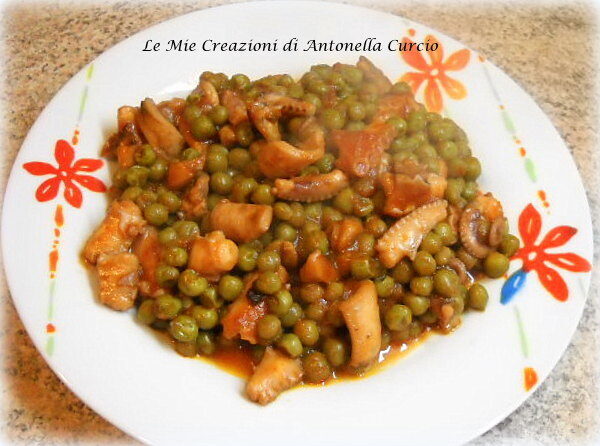 Moscardini con piselli