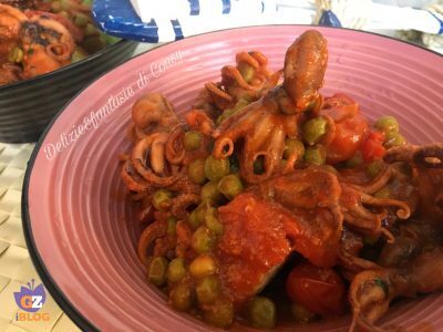 Moscardini in umido con piselli