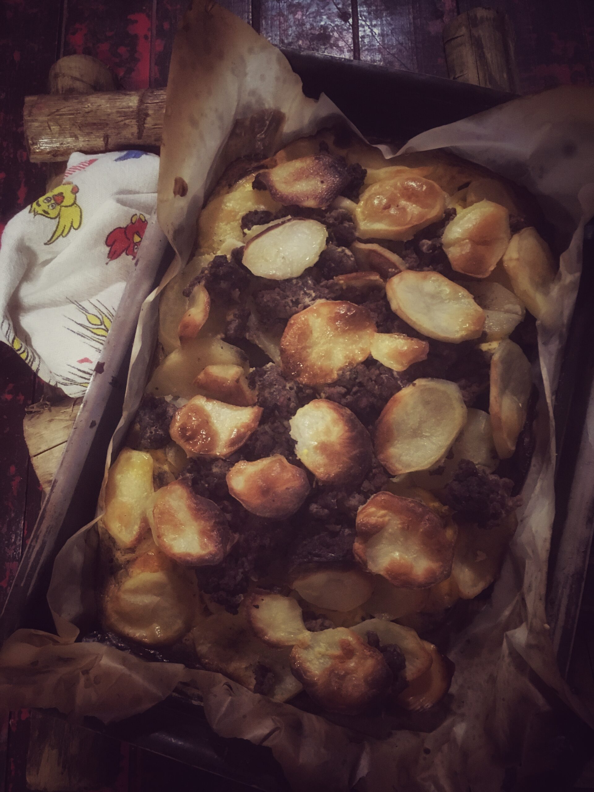 Mousaka me mish  dhe (albania)