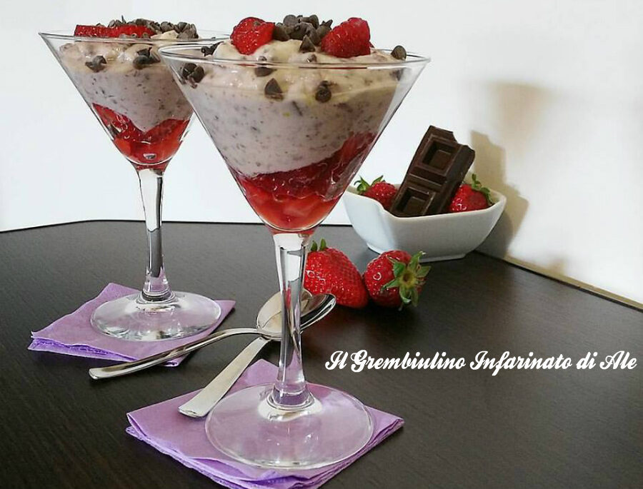Mousse di ricotta e fragole