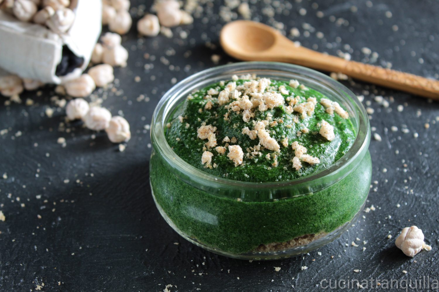 Mousse di spinaci all’acqua faba