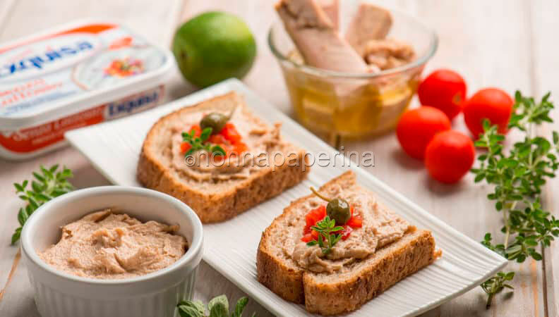 Mousse di tonno con formaggio exquisa, una delizia!