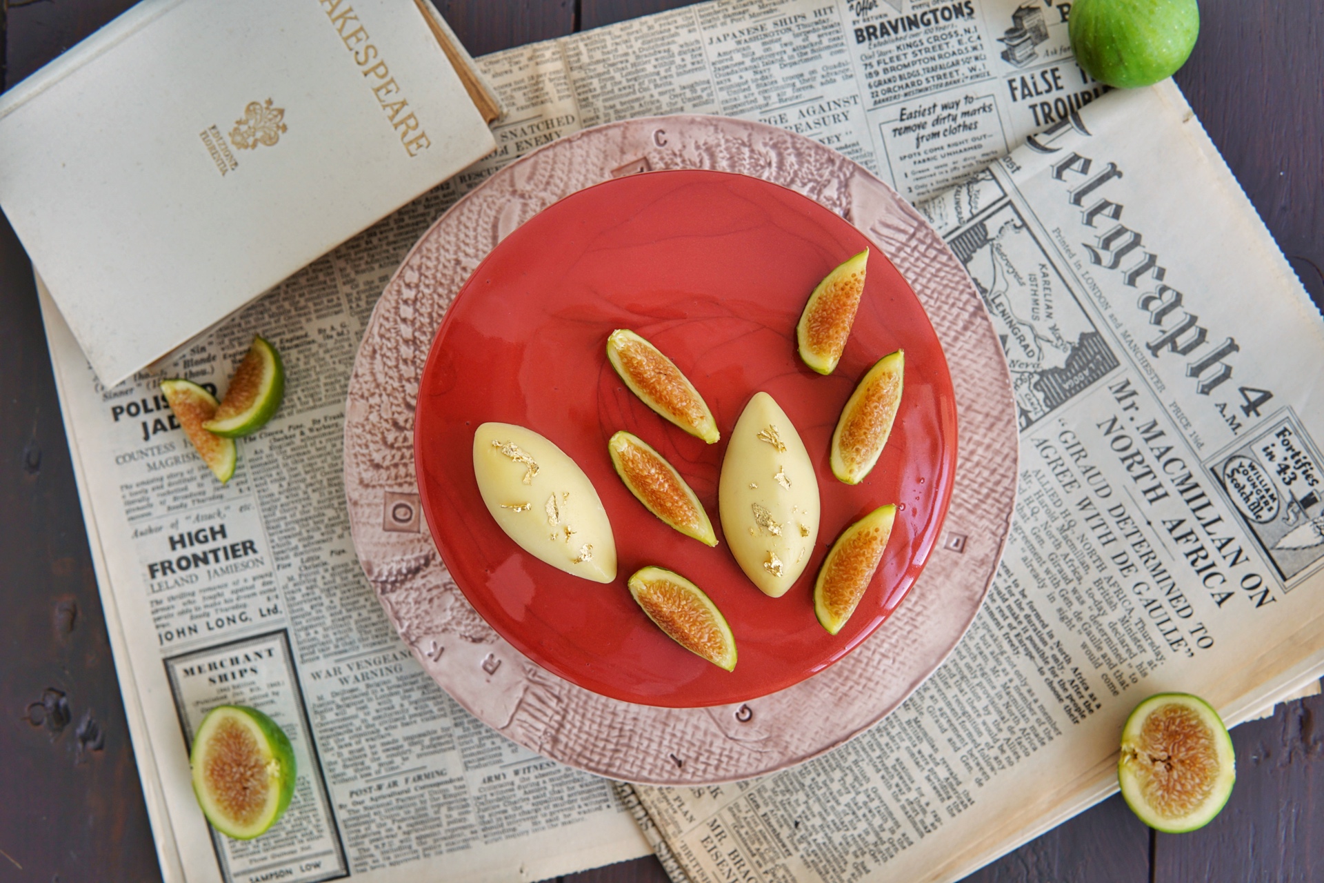 Mousse mariella con cremoso ai fichi e frangipane