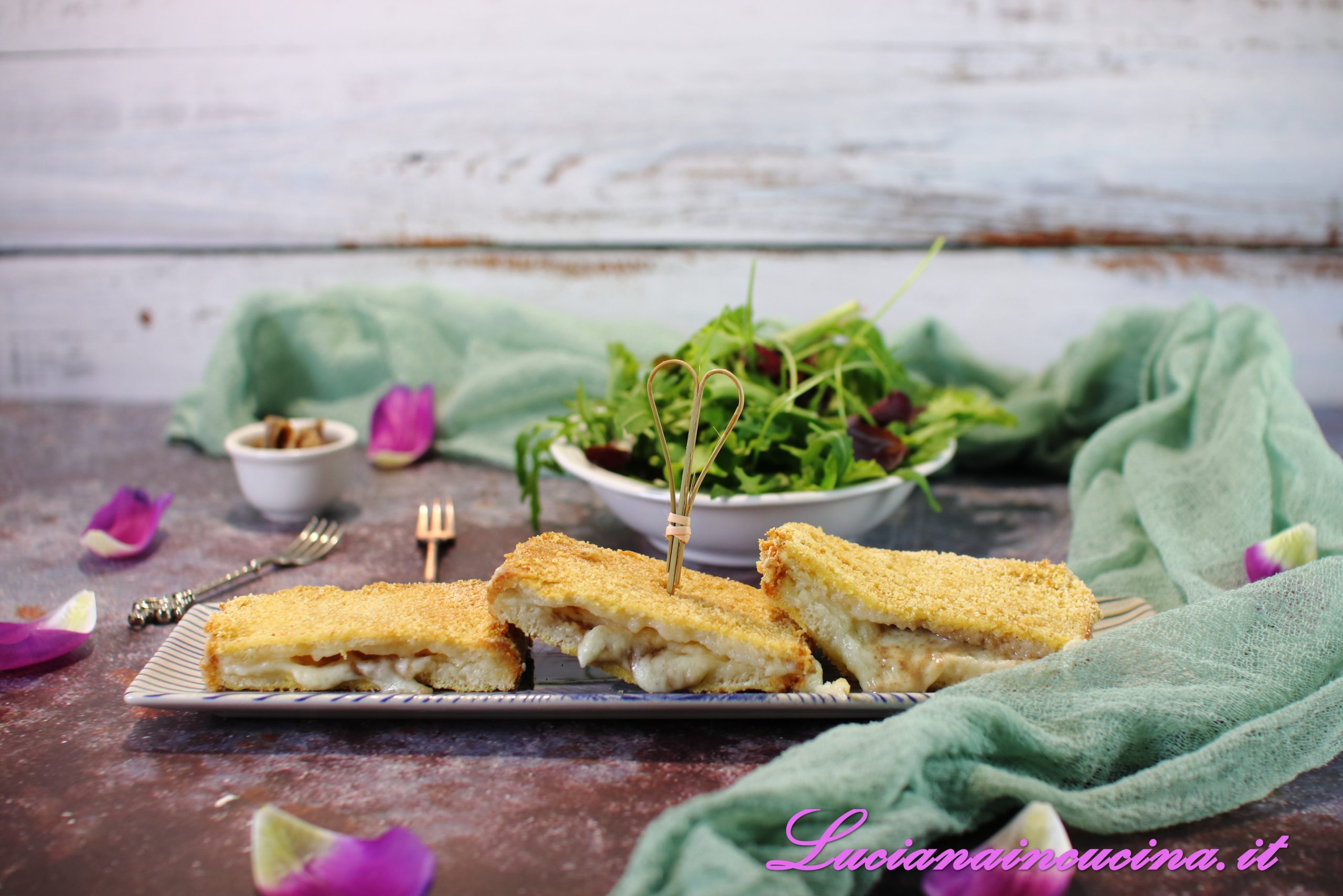 Mozzarella in carrozza in friggitrice ad aria