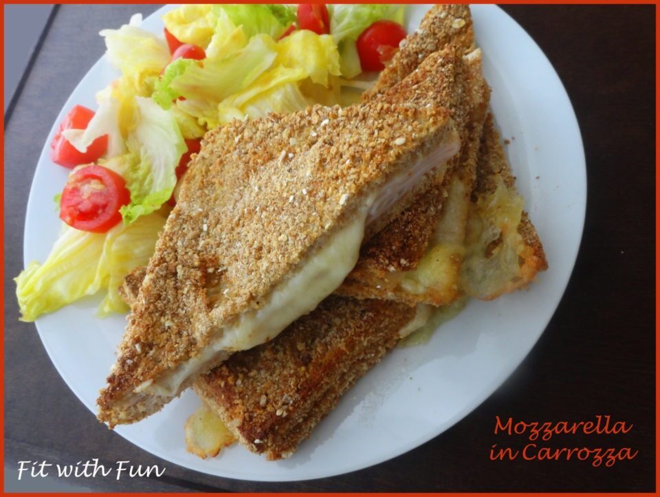 Mozzarella in carrozza light cotta al forno