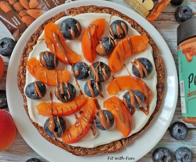 Muesli pizza in padella 2 ingredienti proteica senza zucchero