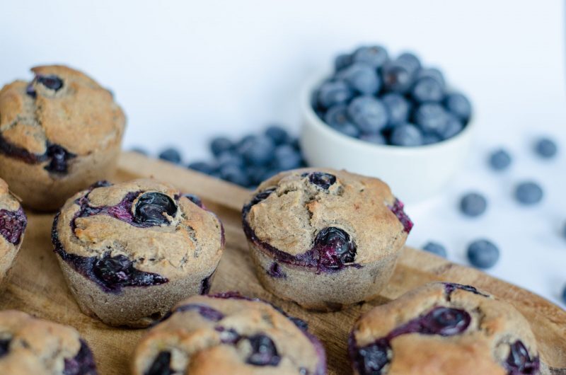 Muffin ai mirtilli con 6 ingredienti