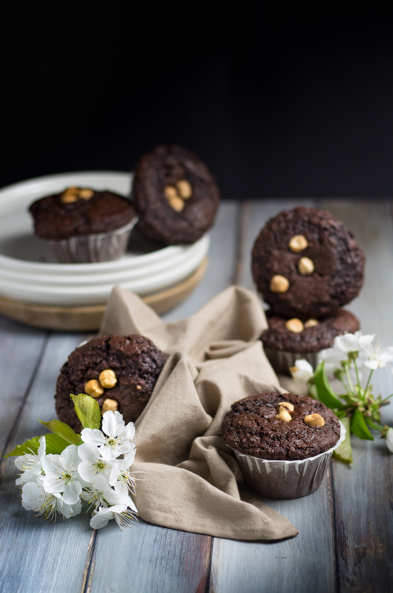 Muffin al cacao e nocciole