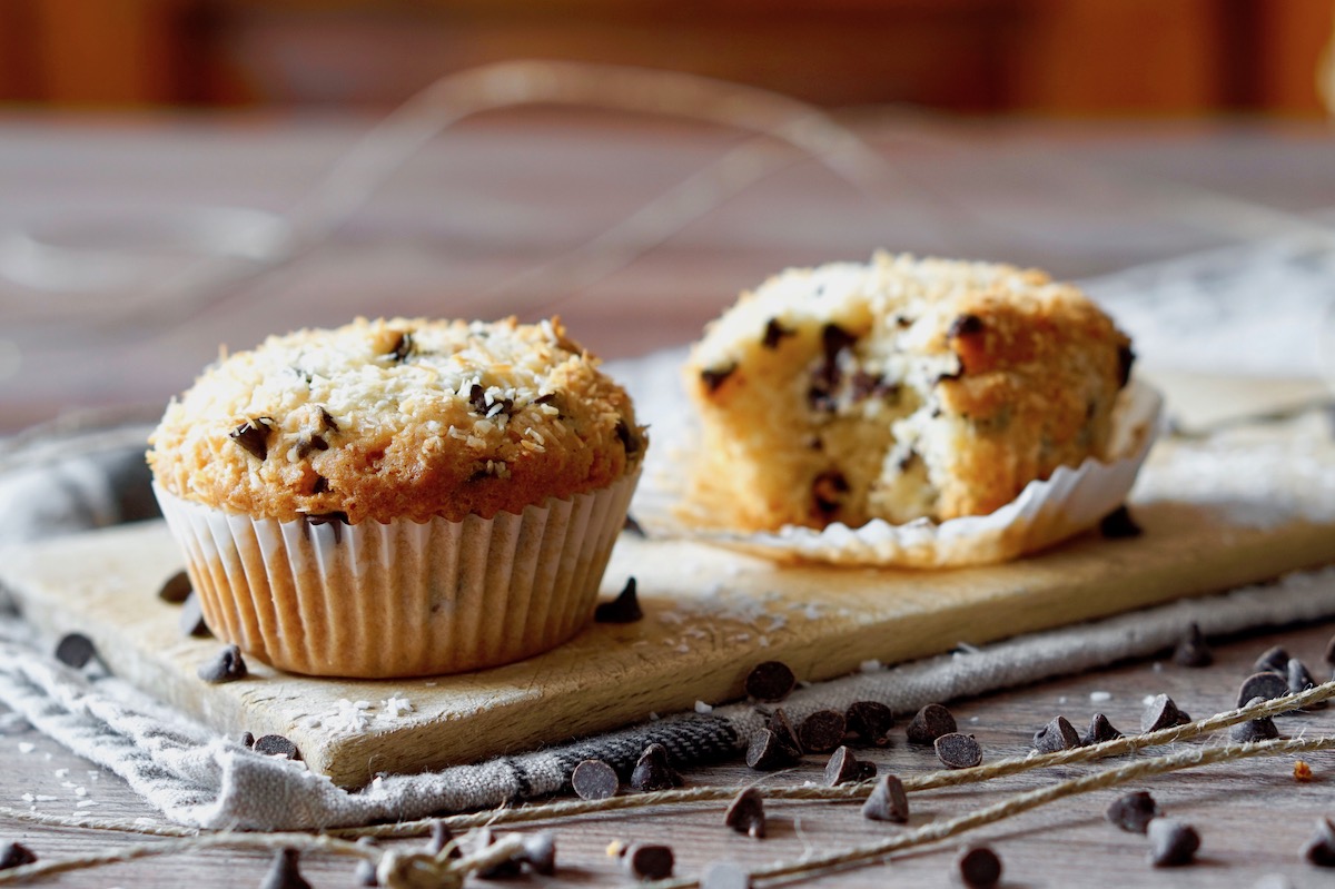 Muffin al cioccolato e cocco