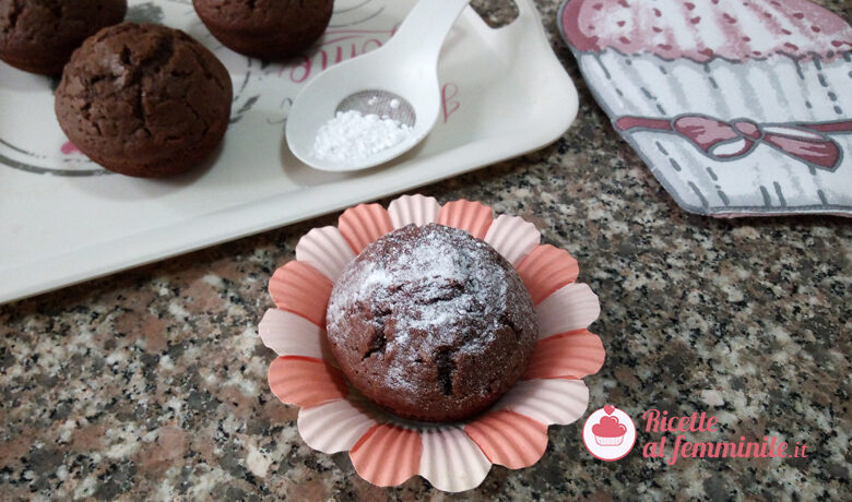 Muffin al cioccolato e latte condensato