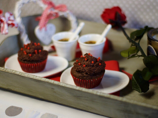 Muffin al doppio cioccolato di san valentino