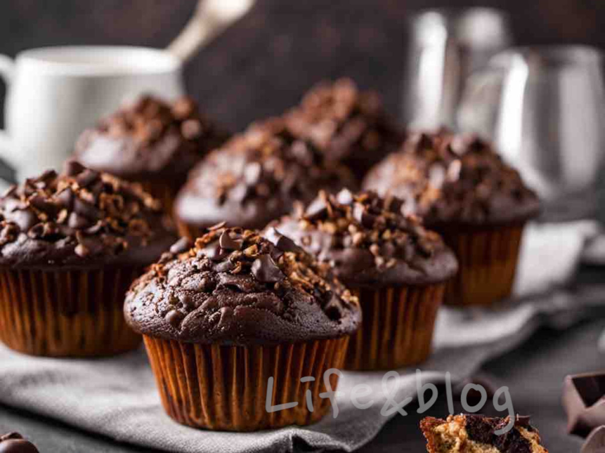 Muffin al doppio cioccolato sofficissimi come al bar