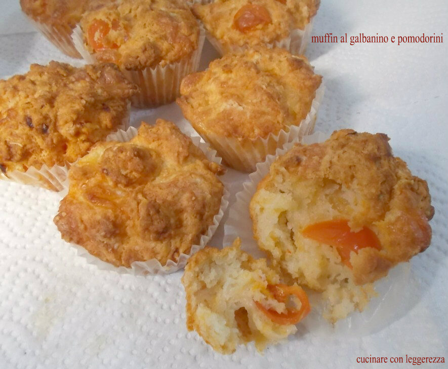 Muffin al galbanino e pomodorini