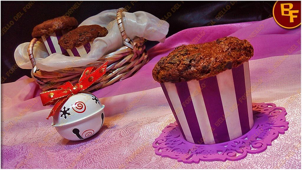 Muffin al torrone e gocce di cioccolato