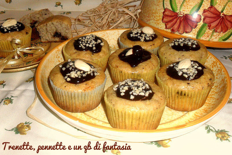 Muffin alla banana glassati
