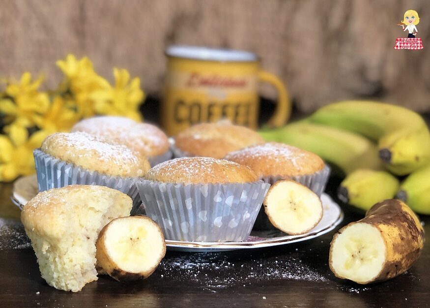 MUFFIN alla BANANA soffici e senza burro