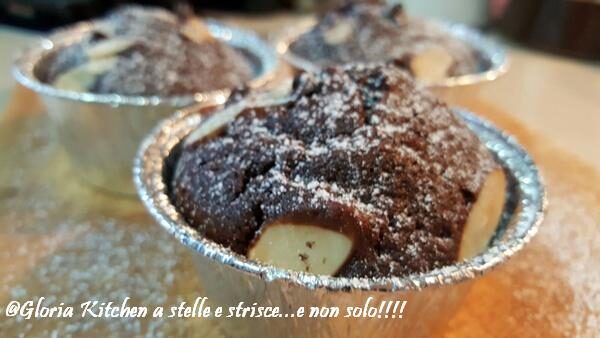 Muffin all’Acqua-Choc con Mandorle di Gloria KitchenUSA