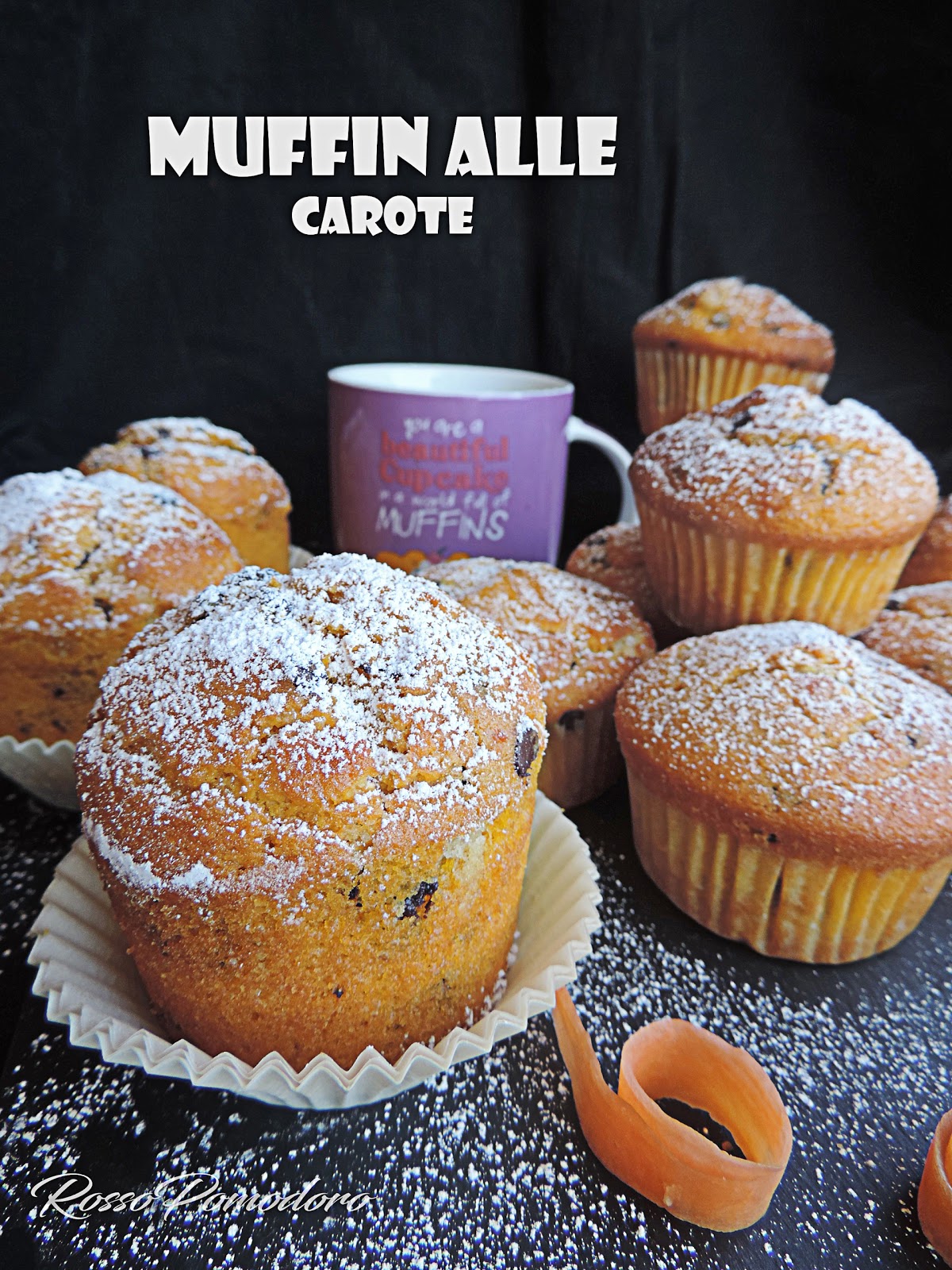 Muffin alle carote e cioccolato (senza burro)
