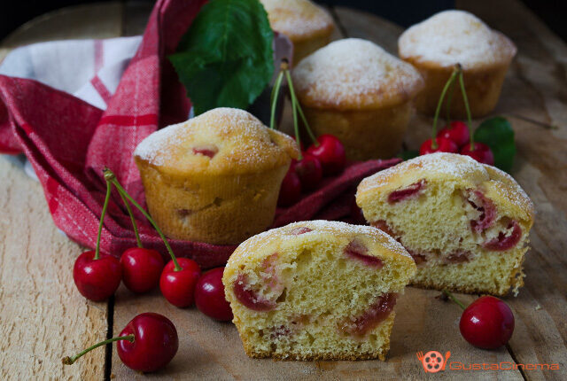 Muffin alle ciliegie senza burro
