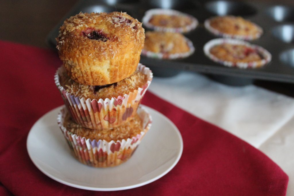 Muffin alle fragole e cocco