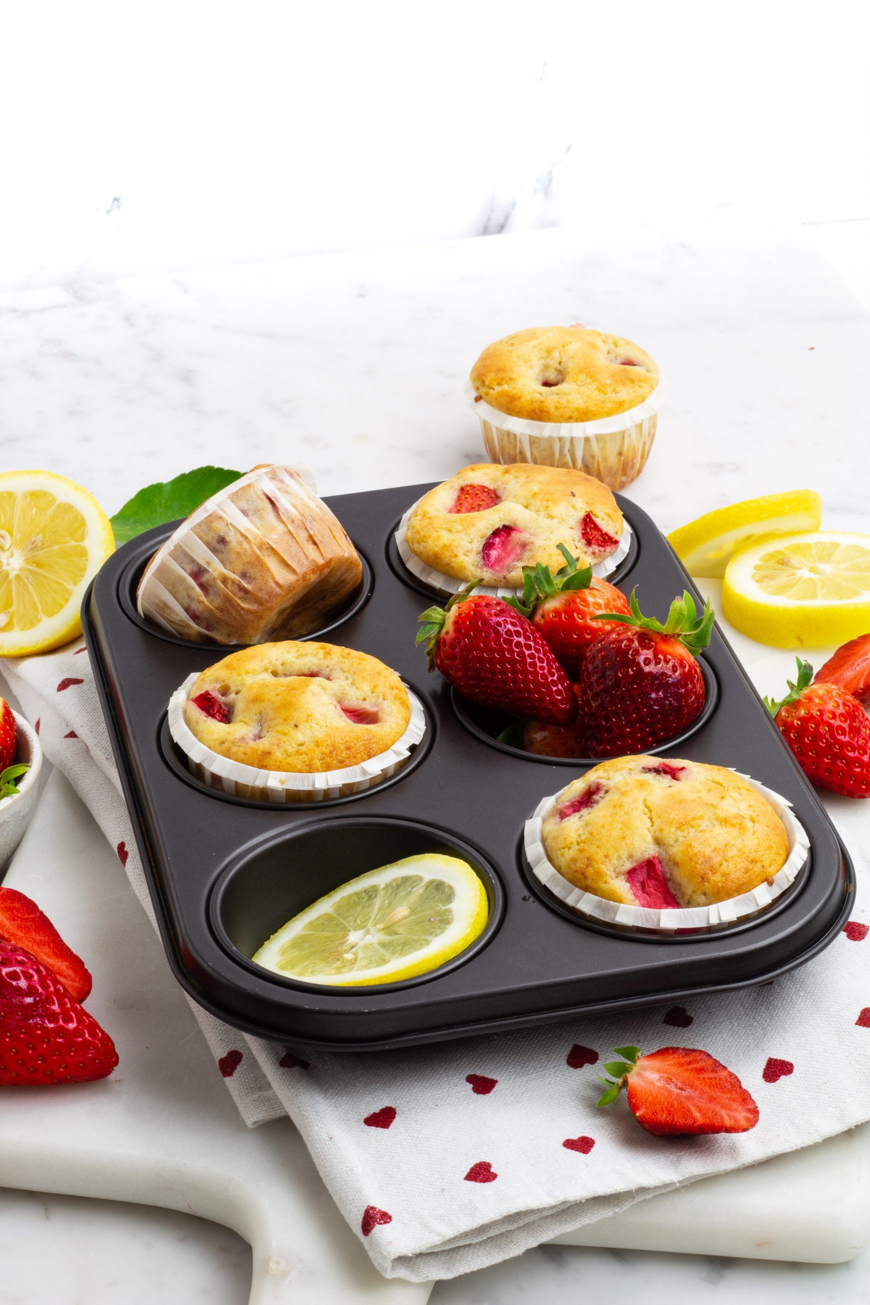 Muffin alle fragole e ricotta