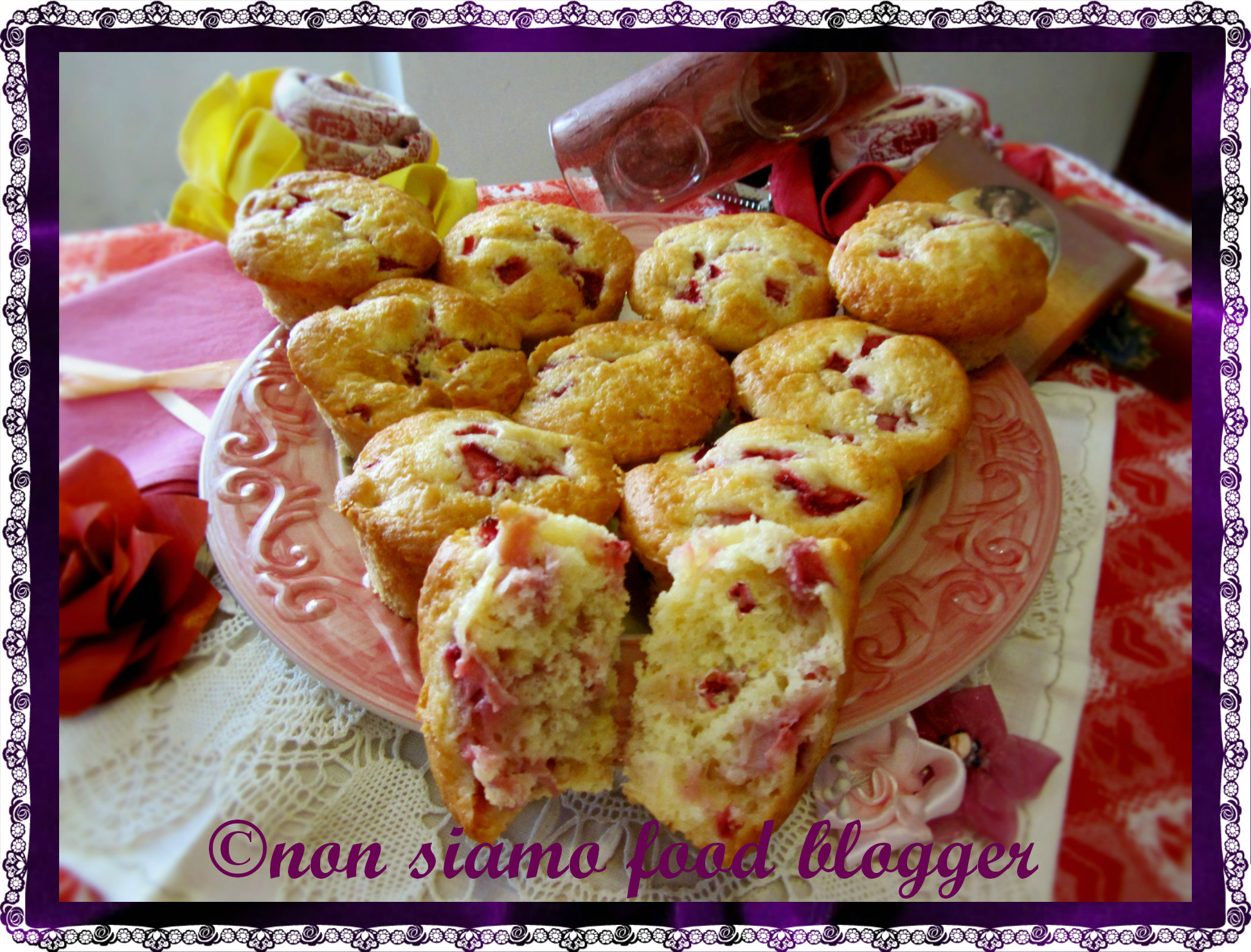 Muffin alle fragole e yogurt