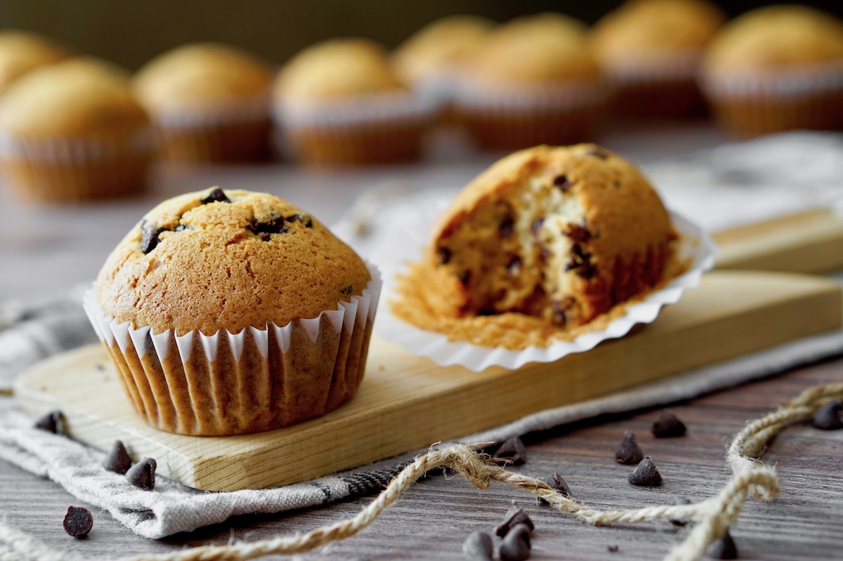 Muffin alle gocce di cioccolato