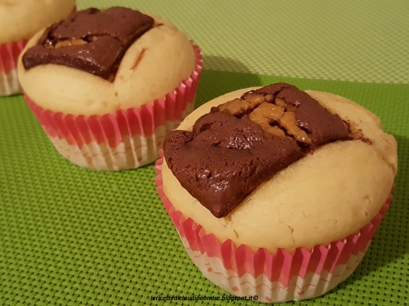 Muffin  all’olio con cioccolato al cuore mou