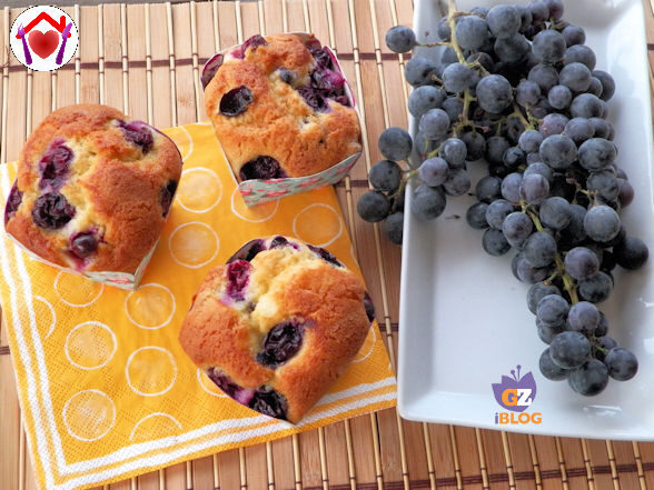 Muffin all’uva fragola
