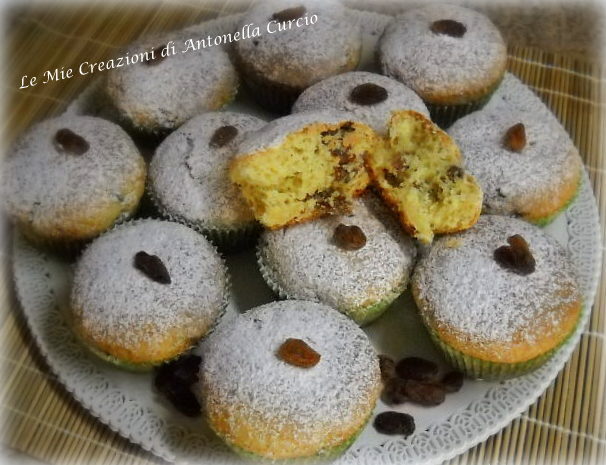 Muffin all’uva passa senza glutine e senza lattosio