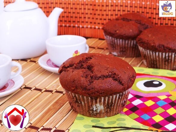 Muffin banana e cacao