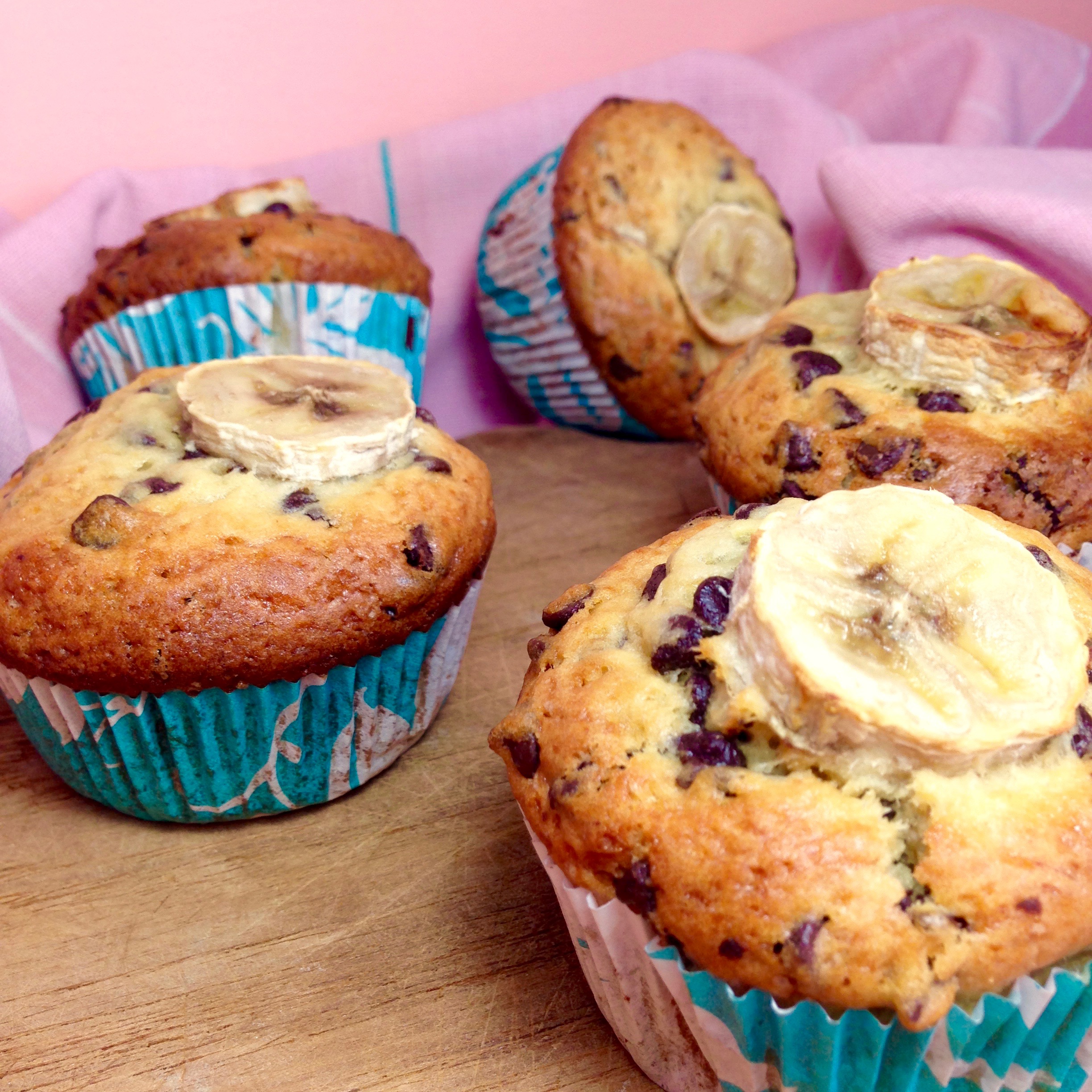 Muffin Banana e Gocce di Cioccolato