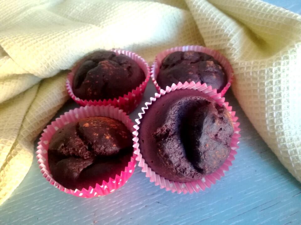 Muffin cacao, miele e banana senza lievito e burro con bimby