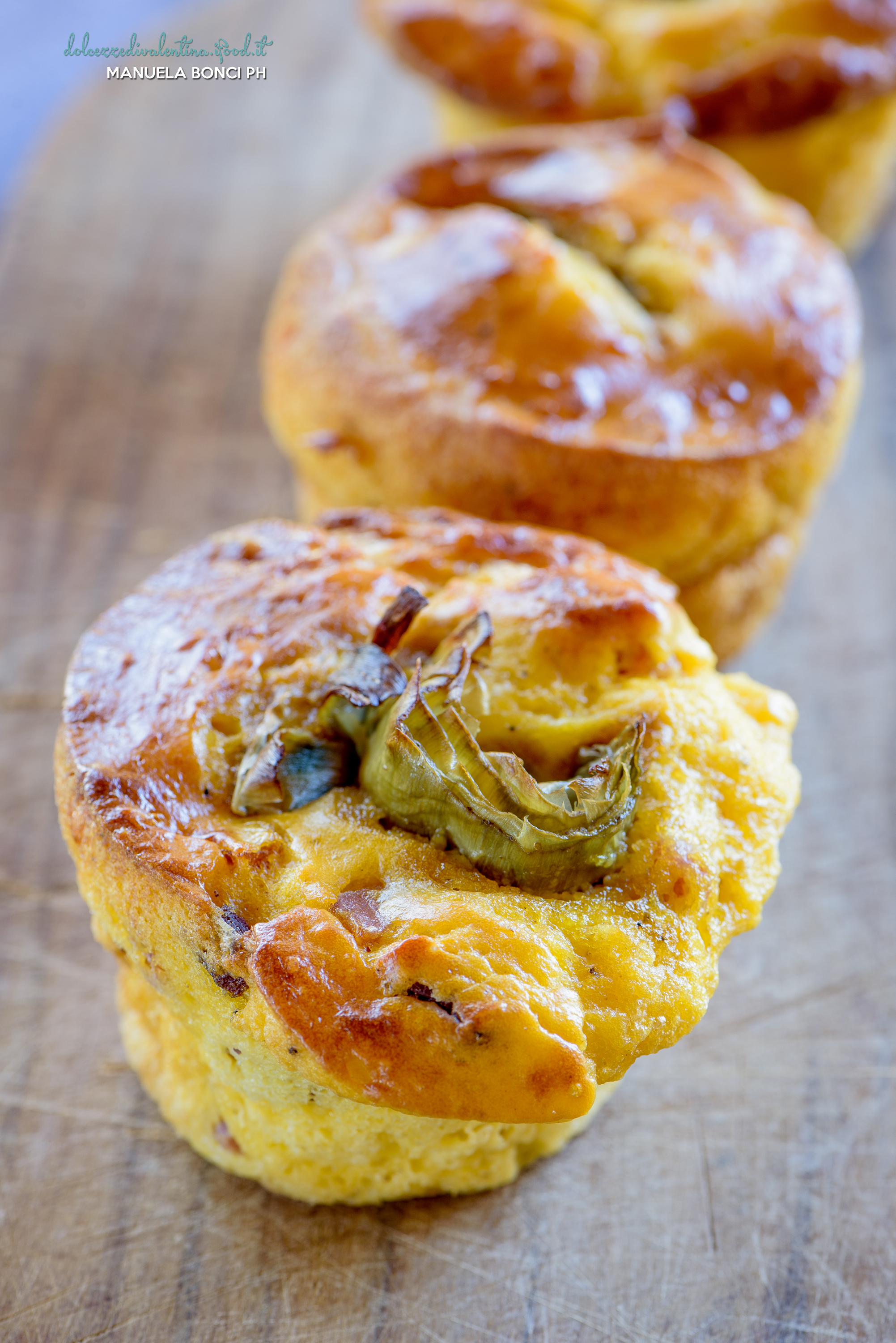Muffin carciofi e speck