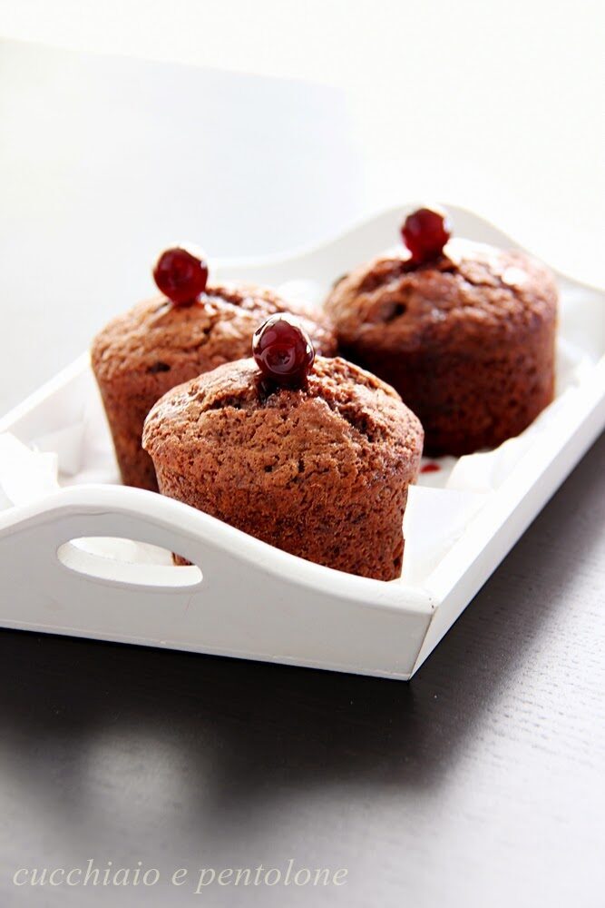 Muffin ciocco-amarena per mtc