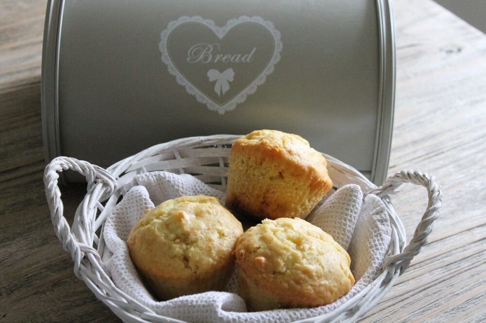 Muffin cioccolato bianco e mandorle