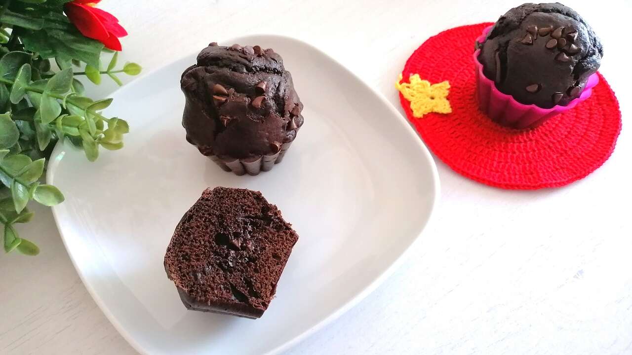 Muffin cioccolato e yogurt: super soffici con e senza bimby
