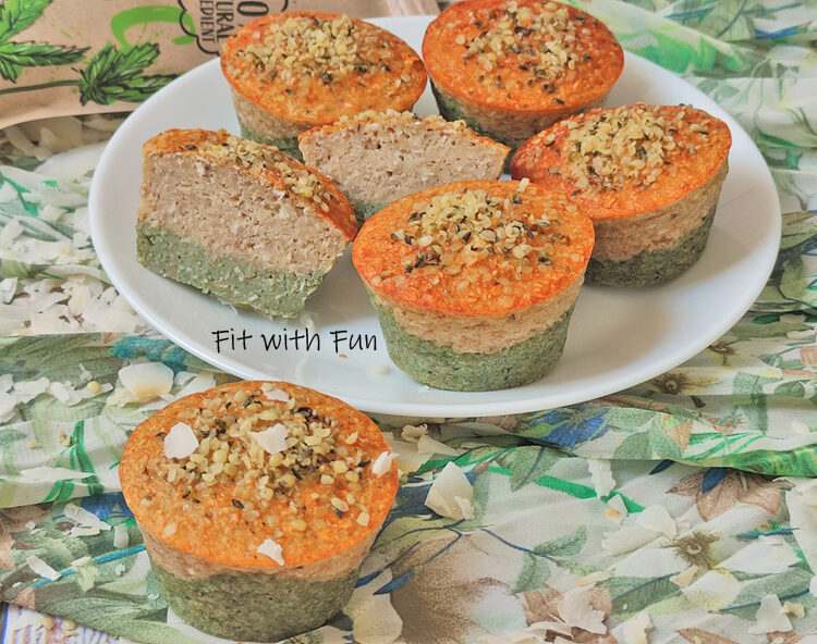 Muffin cocco e spirulina fit light e senza zucchero