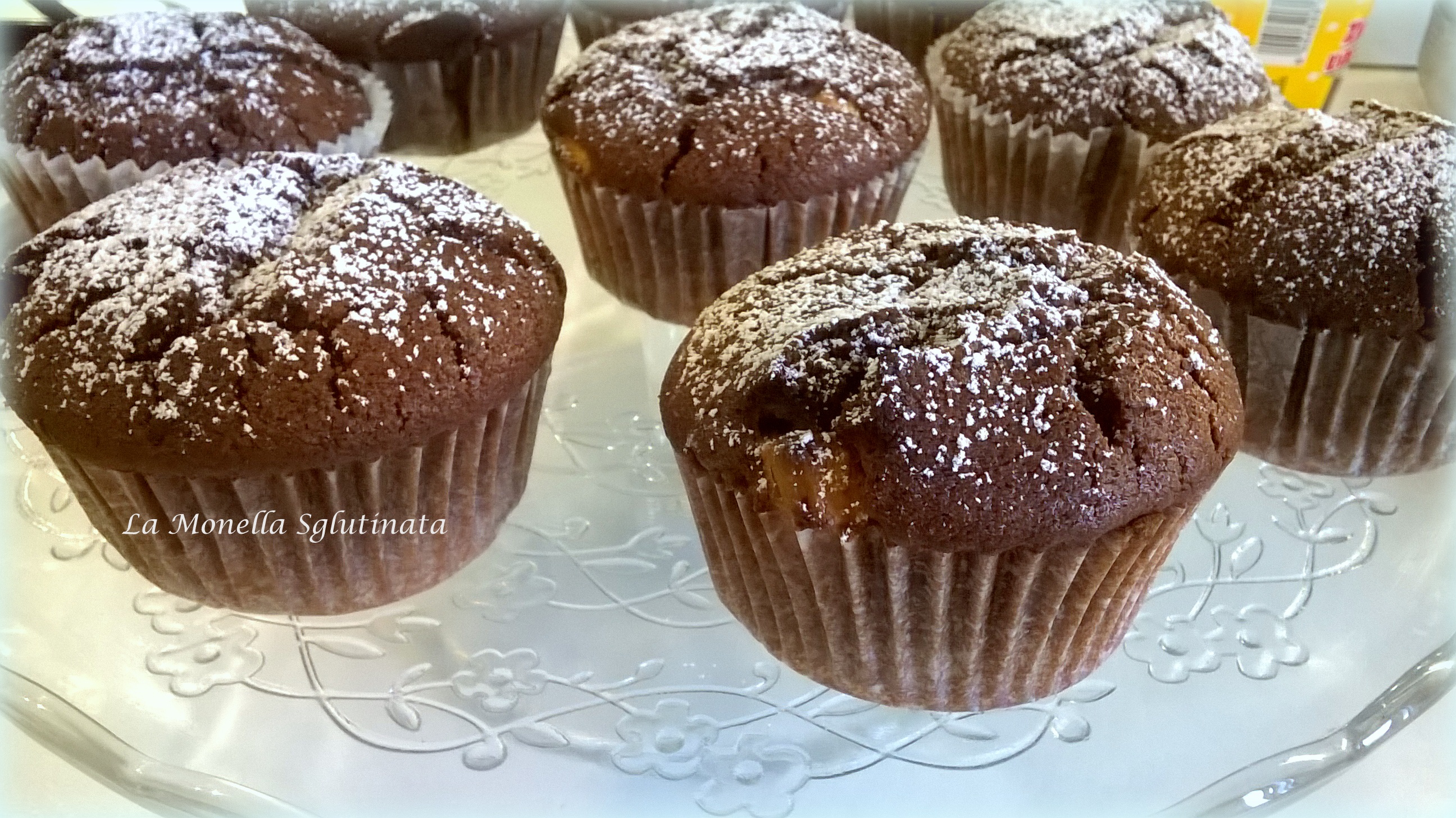 Muffin con cuore di cioccolato bianco